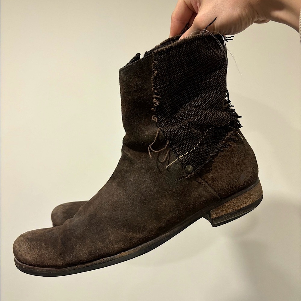 Miss Sixty Suede Brown Cowboy Boots Size 10.5 US